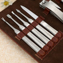 Y.F.M 10pcs Stainless Steel Ingrown Toe Nail Clippers Nipper Manicure Tools Set Kit Pusher Cleaner File