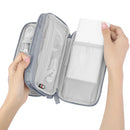 BUBM CDB-SC Portable Double Layers Digital Accessories Storage Bag Data Cable Electronic Accessories Travel Power Bank Organizer Bag
