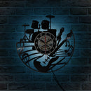 1X(Timelike Cd Vinyl Record Wall Clock Modern Design Musical Theme Decorati