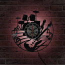 1X(Timelike Cd Vinyl Record Wall Clock Modern Design Musical Theme Decorati