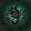 1X(Timelike Cd Vinyl Record Wall Clock Modern Design Musical Theme Decorati