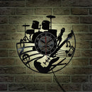 1X(Timelike Cd Vinyl Record Wall Clock Modern Design Musical Theme Decorati