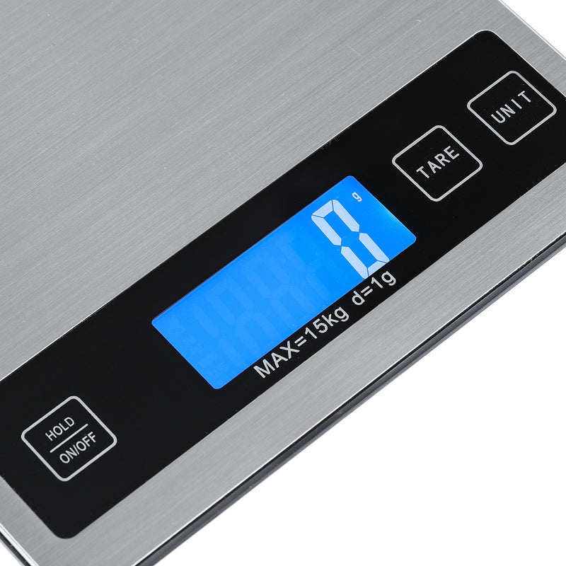 MATCC 15kg Digital Electronic Scale Kitchen Scale Stainless Steel Food Scale With LCD Backlight