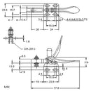 Raitool GH-201 27 Kg Toggle Clamp Metal Horizontal Type Fast Hand Clamp Quick Release Hand Tool