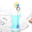 1X(7Pcs Cute Bear Spoon Long Handle Spoons Flatware Coffee Drinking Tools K