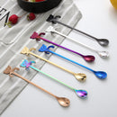 1X(7Pcs Cute Bear Spoon Long Handle Spoons Flatware Coffee Drinking Tools K