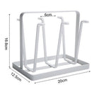 1X(Metal Steel Mug Holder Hanger Kitchen Stand Organizer Drinkware Drying R