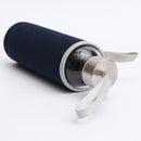 550ml BPA Free Glass Juice Tea Water Bottle Cup Mug with Stainless Steel Filter Infuser & Protective Bag