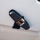 Portable Abs Car Sunglasses Clip Fiber Card Pen Holder 180 Degree Rotate Du E4G7