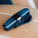 Portable Abs Car Sunglasses Clip Fiber Card Pen Holder 180 Degree Rotate Du E4G7