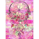 1X(Pink Dream Catcher Full Drill Diy Diamond Painting 5D Home Office Decor