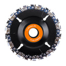Drillpro 4 Inch Steel Grinder Chain Disc 22 Tooth Wood Carving Disc for 100 115 Angle Grinder