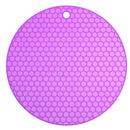 1X(Round Non-Slip Heat Resistant Mat Silicone Coaster Cushion Placemat Pot