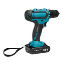 36V Rechargable Lithium Power Dirlls Cordless Electric Drill Set 2 Speed Adjustment LED Lighting Screw Driver Tool With 1 Or 2 Batteries