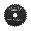 7pcs Black HSS Saw Blades Cutting Discs Mandrel Cutter Rotary Tool