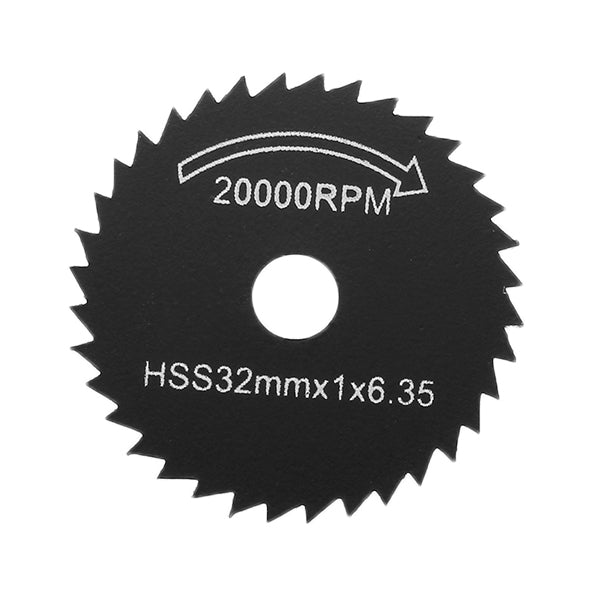 7pcs Black HSS Saw Blades Cutting Discs Mandrel Cutter Rotary Tool