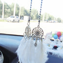 Beautiful Feather Car Decor Car Rear Mirror Feather Decor Pendant Wind Chim