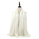 Muslim Head Scarf Cotton And Linen Women Hijabs Ladies Simple Solid Long ShaN5M7