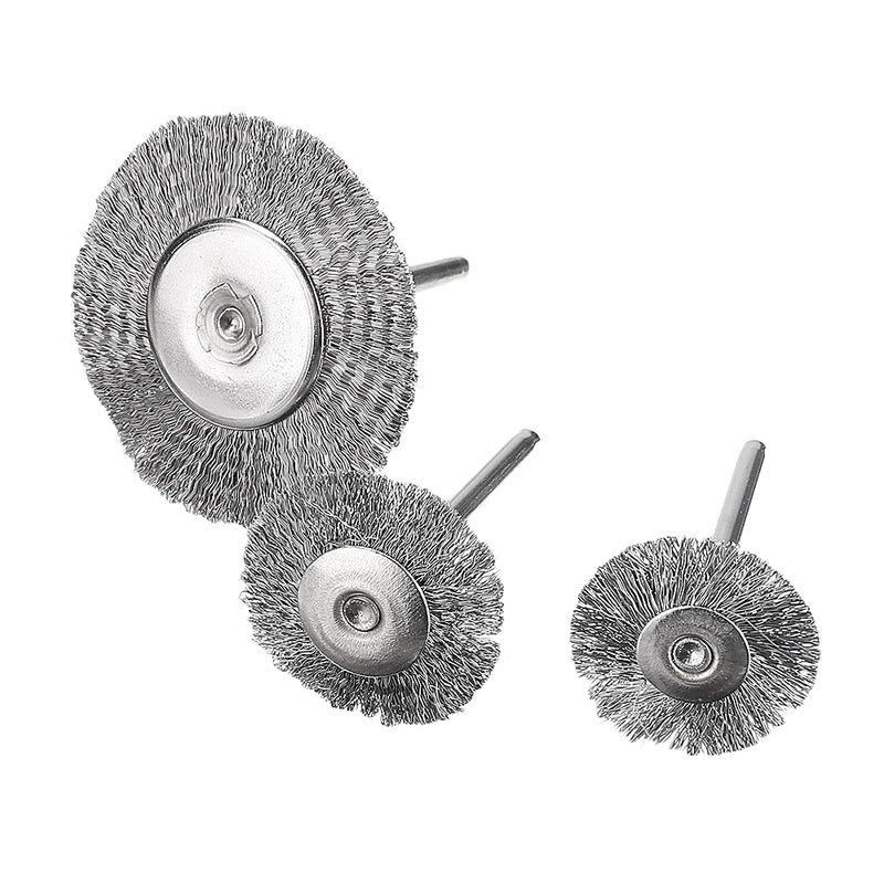 30pcs Stainless Steel Wire Brush Set Cleaner Polishing Brushes Cup Wheel For Dremel Rotary Tool