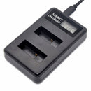 Ahdbt-501 For Go-Pro Hero5 Battery Usb Lcd Display Dual Port Charger For Go
