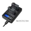 Ahdbt-501 For Go-Pro Hero5 Battery Usb Lcd Display Dual Port Charger For Go