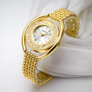 REBIRTH RE079 Fashion Women Quartz Watch Ladies Luxury Diamond Steel Strap Bracelet Watch