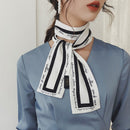 Women's Fashion Ribbon Simulation Silk Scarf Beautiful Solid Design Girl ScaL9O6