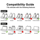 4pcs Car Universal Pu Leather Seat Cover Cushion Wear Protector Seat Cover V2U9