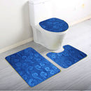 Luxury Foot 3 Piece Toliet Seat Covers Small Bath Mat Set Pedestal Mats & Seat Covers Set Anti Slip