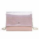 Fashion Girl Flash Bag Sequin Shoulder Bag Casual Female Cosmetic Bag Pink L4C4