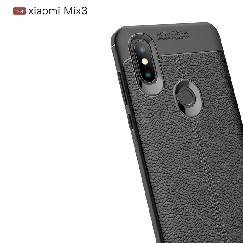 Bakeey Litchi Pattern Shockproof Soft TPU Back Cover Protective Case for Xiaomi Mi Mix 3