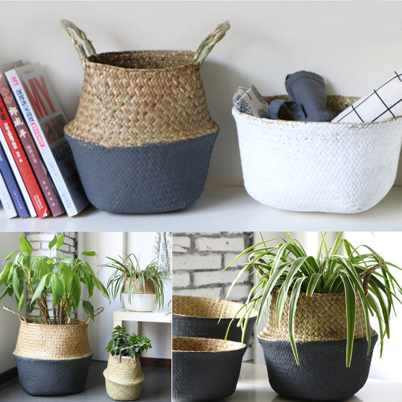 Flower Basket Storage Holder Flower Pot Laundry Organizer Bag Garden Decoration