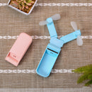 XMUND RL-FN01 5V 1W Mini Folding Double-headed USB Fan Table Desktop Electric Fan 2 Modes Wind Air Cooler Outdoor Travel