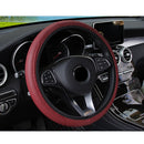 37-39cm Leather Car Truck Steering Wheel Covers Breathable Anti-Slip Comfortable