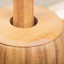 Pestle Grinding Bowl Set Bamboo Mortar And Pestle Pedestal Bowl Garlic Pot  A3X9