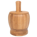 Pestle Grinding Bowl Set Bamboo Mortar And Pestle Pedestal Bowl Garlic Pot  A3X9