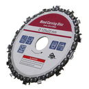Upgrated 5 Inch Wood Carving Disc 14 Teeth 7/8 Inch Arbor Grinder Disc Chain for Angle Grinder
