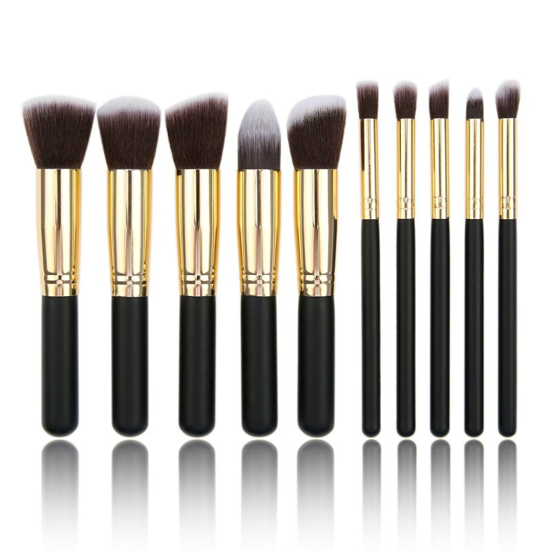 10 Pcs Makeup Brushes Set Pincel Maquiagem Cosmetics Maquillaje Makeup Tool V6A8