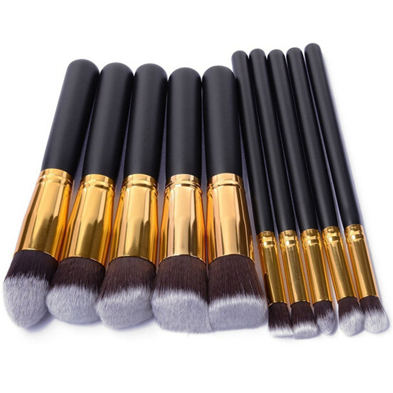 10 Pcs Makeup Brushes Set Pincel Maquiagem Cosmetics Maquillaje Makeup Tool V6A8