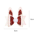 Girls Children Princess Glitter Rabbit Ears Hair Bows Clips Handmade Hair P G3J3