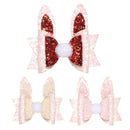 Girls Children Princess Glitter Rabbit Ears Hair Bows Clips Handmade Hair P G3J3