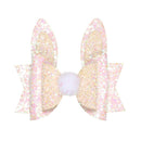 Girls Children Princess Glitter Rabbit Ears Hair Bows Clips Handmade Hair P G3J3