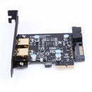 Super Speed Usb 3.0 Pci-E 2 Port Pci Express Expansion Card 19-Pin Power Co