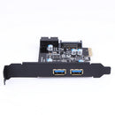 Super Speed Usb 3.0 Pci-E 2 Port Pci Express Expansion Card 19-Pin Power Co