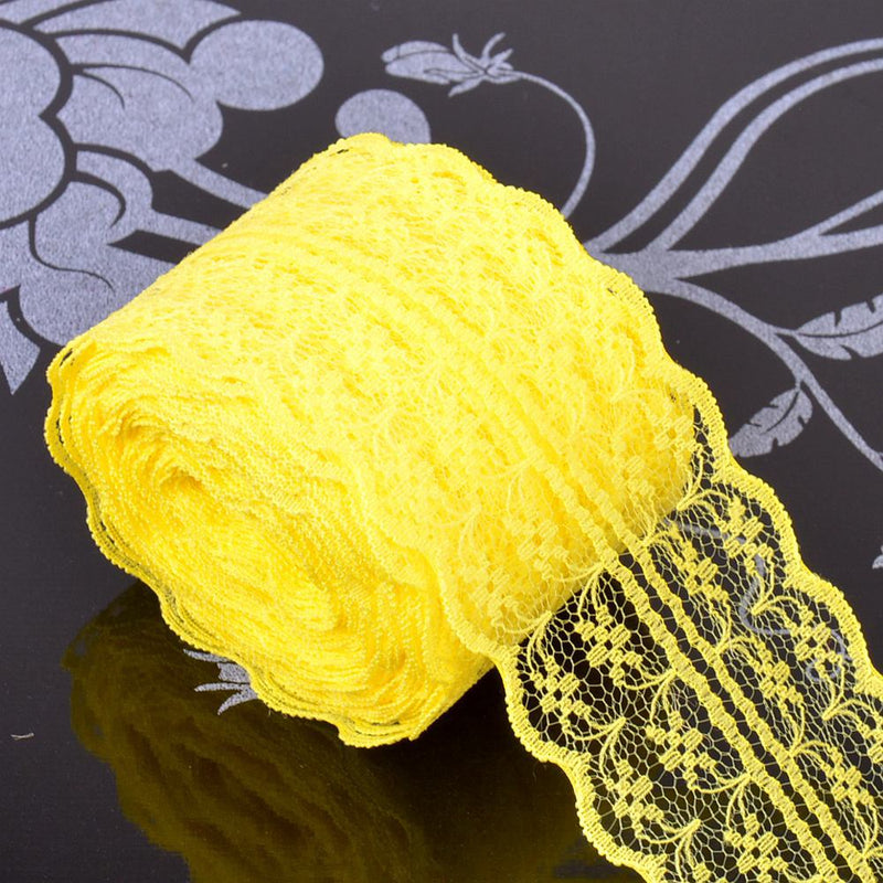 10 Yards 4.5cm Multi-Color Lace Wide Ribbon DIY Crafts Sewing Clothing Materials Gift Wedding Lace Closure