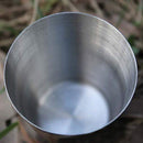 1X(6Pcs/30Ml Stainless Steel Camping Tableware Compact Size Cover Mug Campi