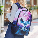 IPRee Polyester Cartoon Laptop Backpack Cute Animal Dog Cat Print Schoolbag Rucksack