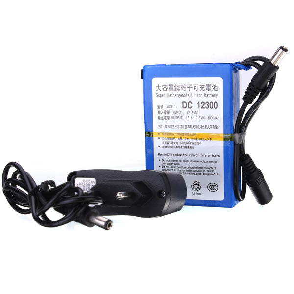 11.1V Lithium-ion 3000mAh Super Rechargeable Battery Pack with 2368-EU AC/DC Charger