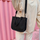 Japanese Harajuku College Wind Wild Girl Solid Color Canvas Bag Korean Vers