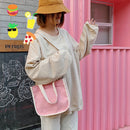 Japanese Harajuku College Wind Wild Girl Solid Color Canvas Bag Korean Vers